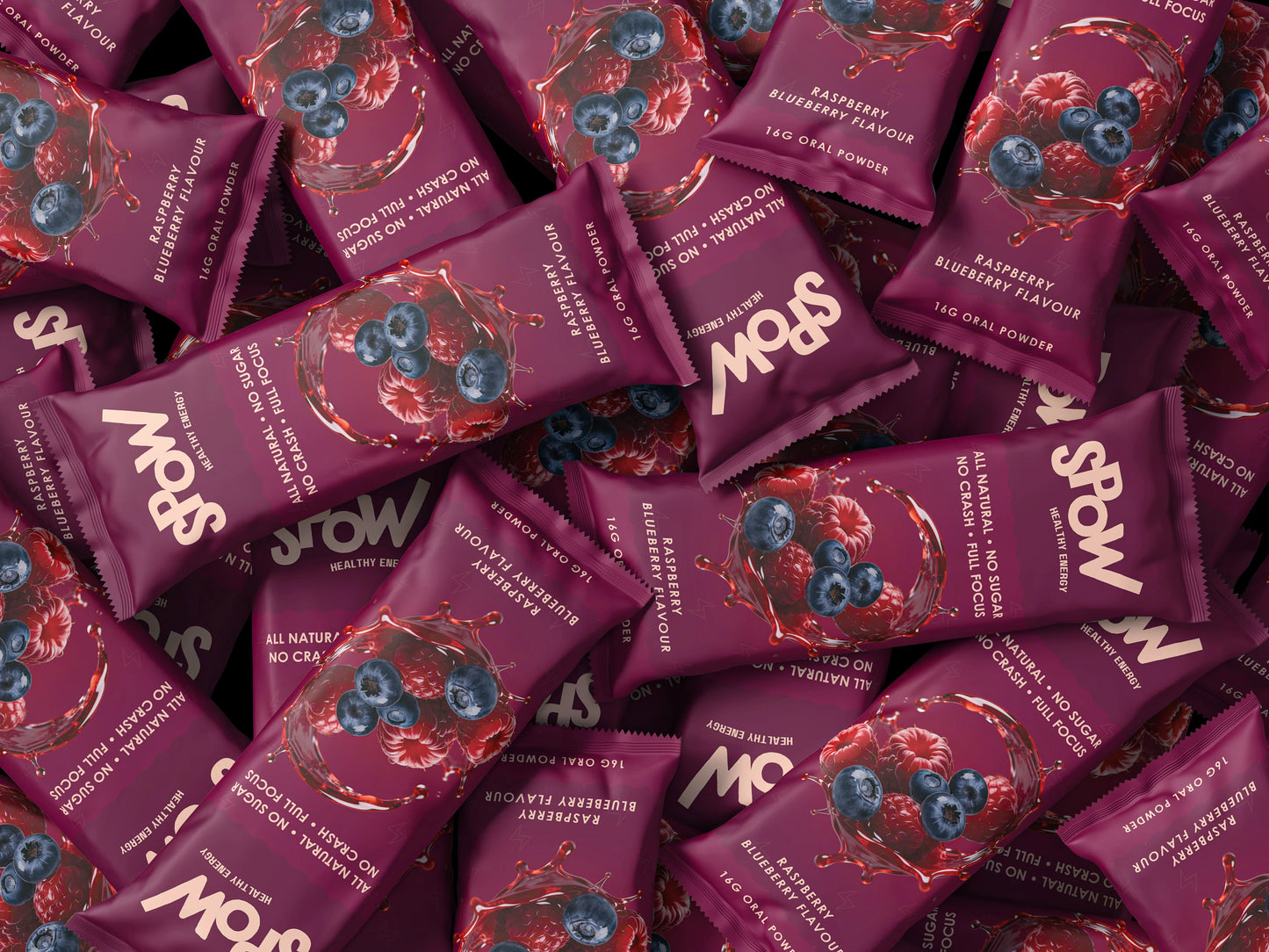 SPOW Focus and Energy - Raspberry Blueberry - Box of 10