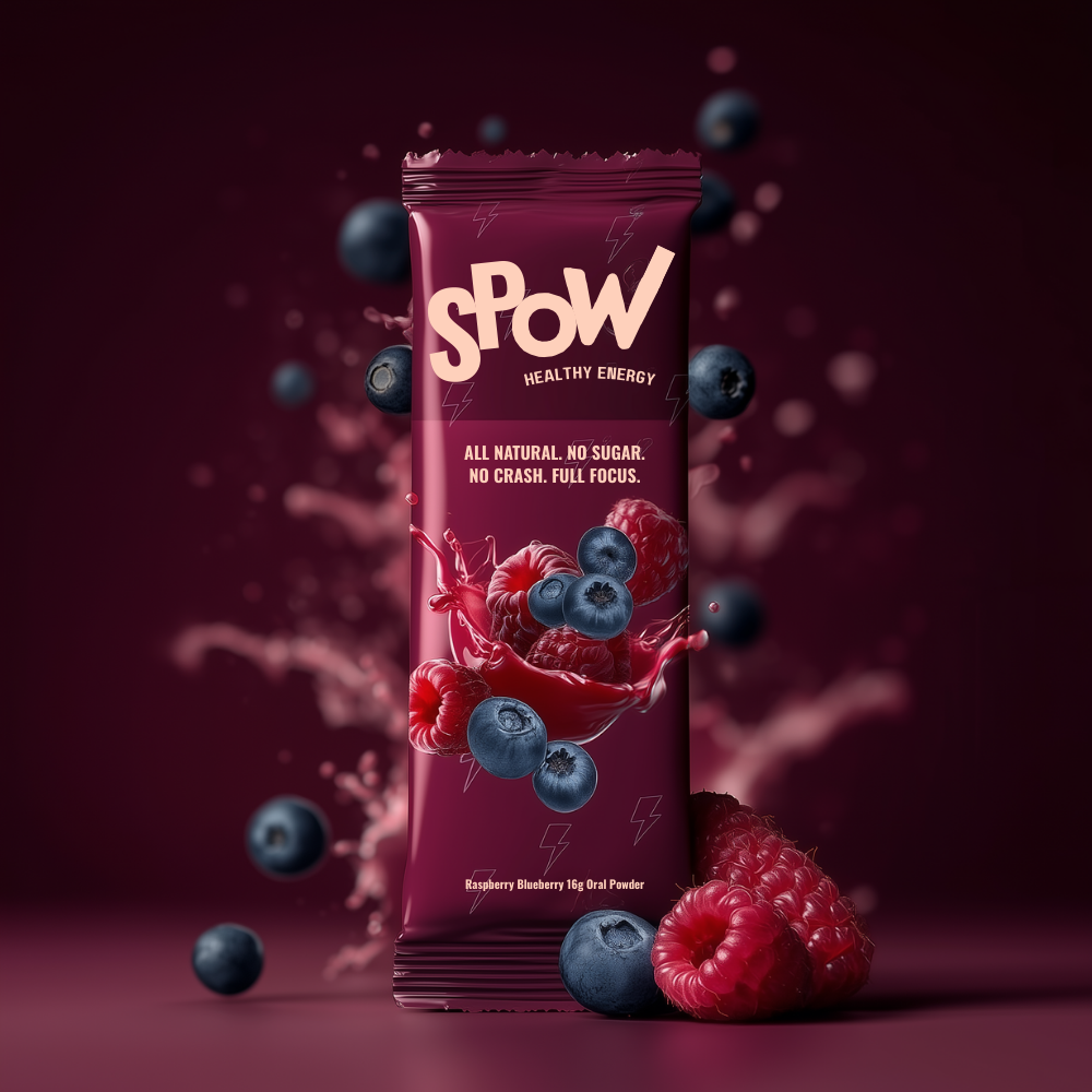SPOW Focus and Energy - Raspberry Blueberry - Box of 10
