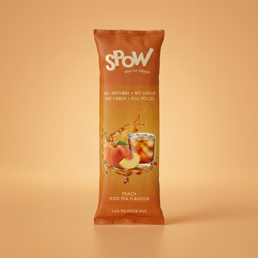SPOW Energy and Focus Peach Iced Tea - Box of 10